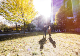 Kelly & Jack’s Cozy Fall Engagement in Washington Square Park