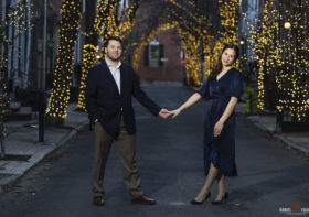 Michelle & Sam’s Cozy Winter Engagement on Addison Street